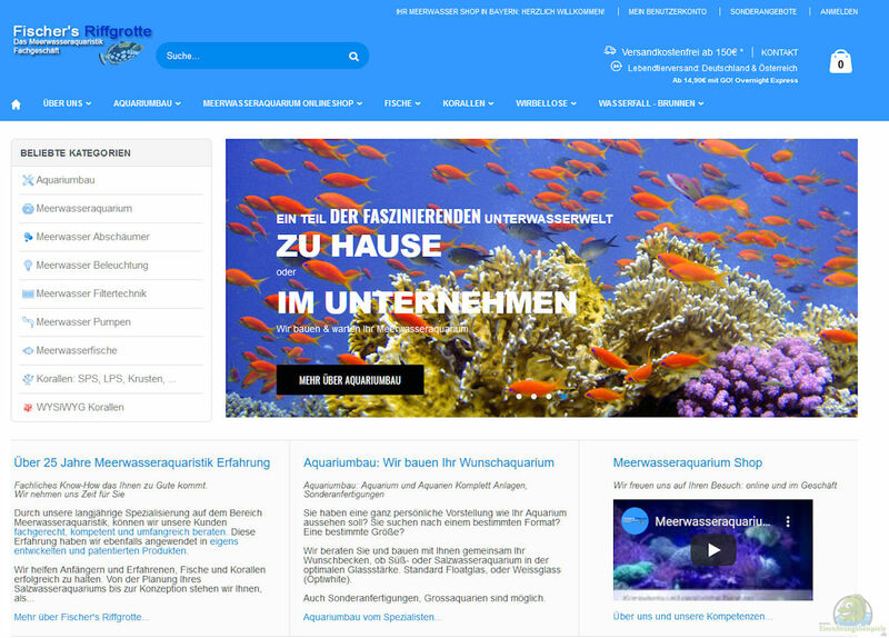 riffgrotte.de Onlineshop (Meerwasseraquarium Shop: Meerwasser Onlineshop und Laden Erlangen/Nürnberg)