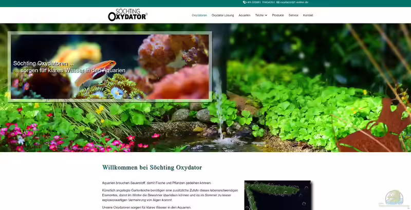 Die Firma Söchting aus Weilheim: Spezialist für Oxydatoren und innovative Aquarientechnik (Einrichtungsbeispiele mit Artikel von Söchting)