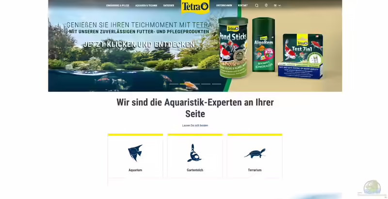 Tetra - Traditionshersteller für Aquaristik (Einrichtungsbeispiele mit Produkten von Tetra)
