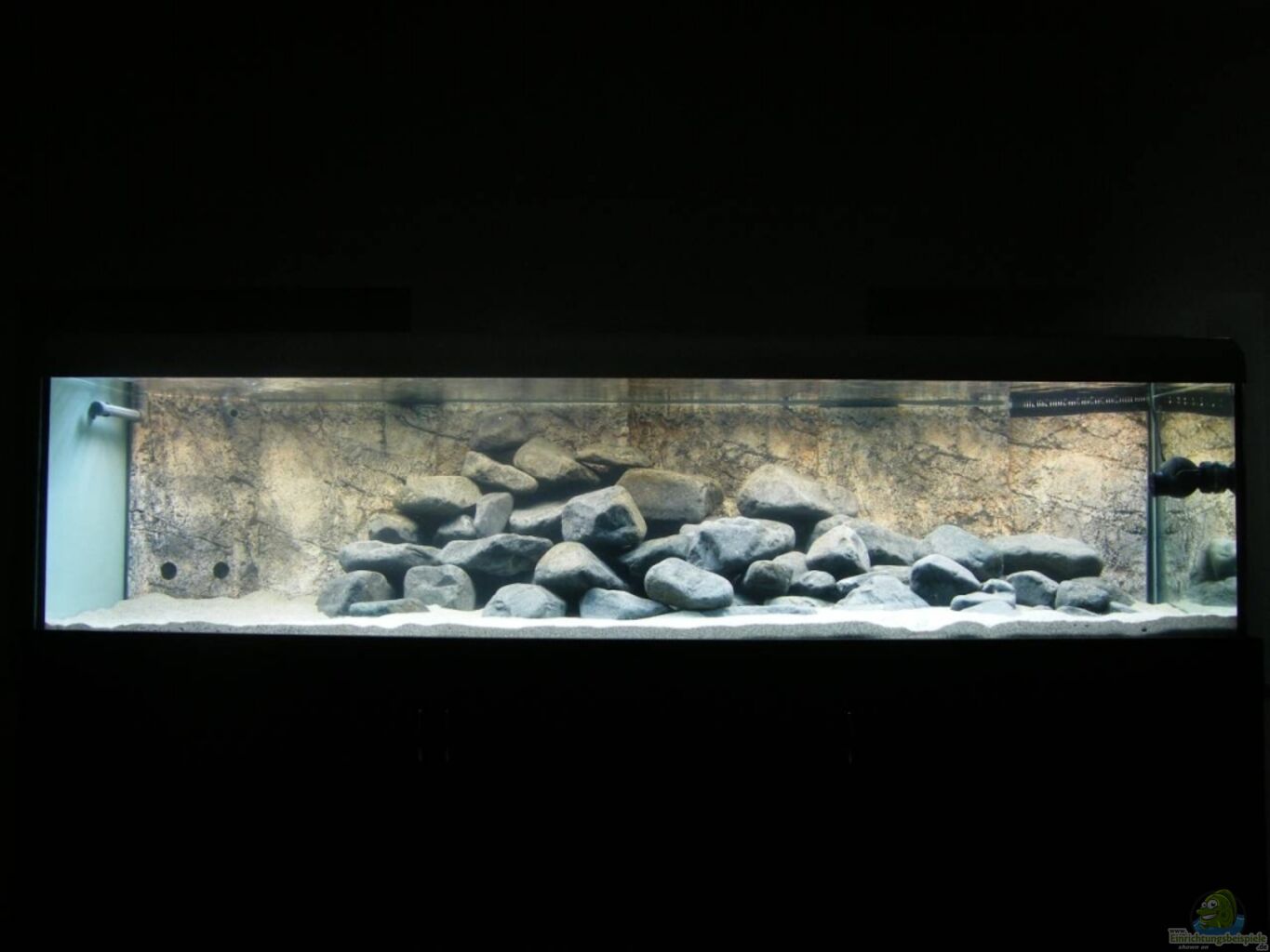 55 Gallon Rocky Fish Tank Background HD Stone Aquarium Background 21 x 48 Dark Silvefr Flat Rock